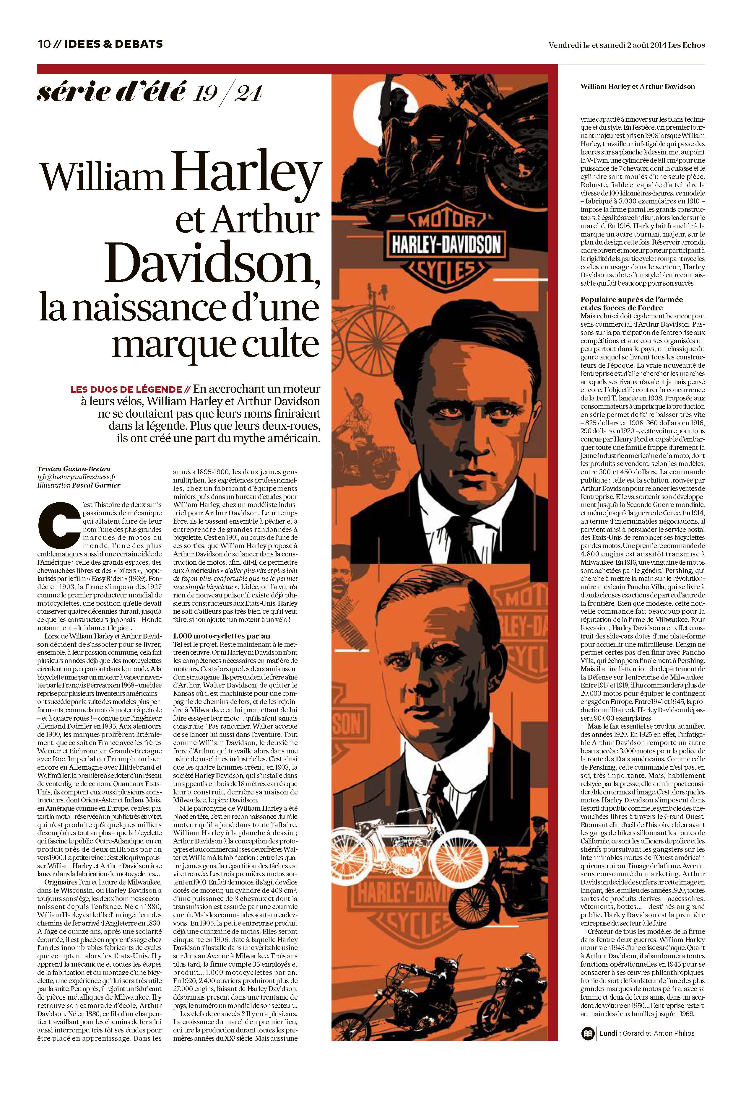 Les Echos - Harley Davidson - 1 août 20142014